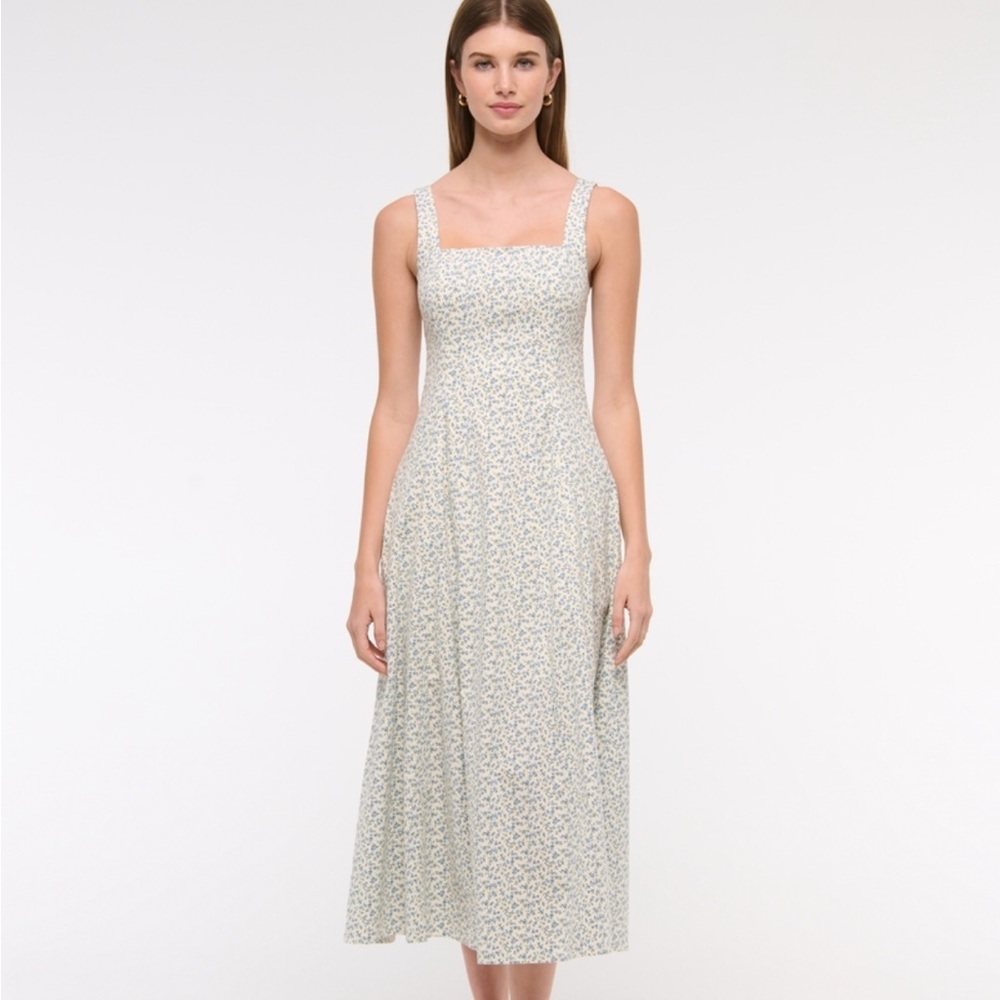 A&F Mila Stretch Midi Dress NWOT